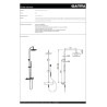 Equipo de ducha Baho RONDO monomando telescopico negro